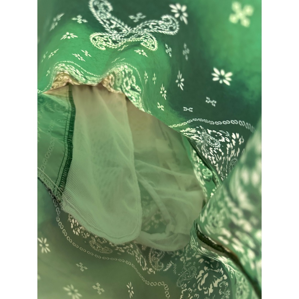 Zara Mens Bandana Print Set Green Paisley Sleeveless Shirt Swim Shorts Large NEW - Picture 13 of 15